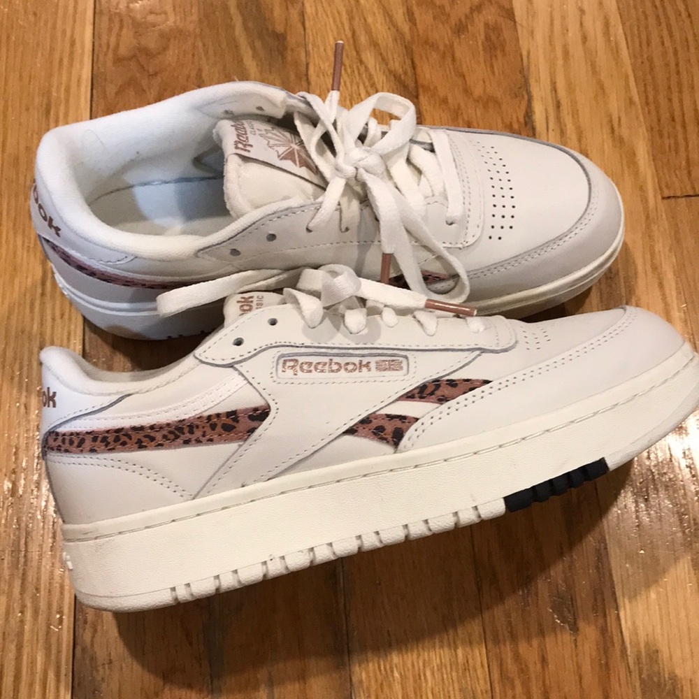 Rose Gold Leopard Reebok Sneakers